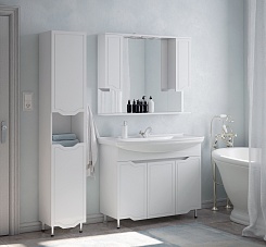 Corozo Мебель для ванной Мирра 105 белая – фотография-2